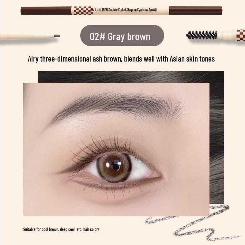 Helen Liren Doppelseitiger Augenbrauenstift: Wasserfest, Wischfest, Schweißfest, Langanhaltende Farbe.