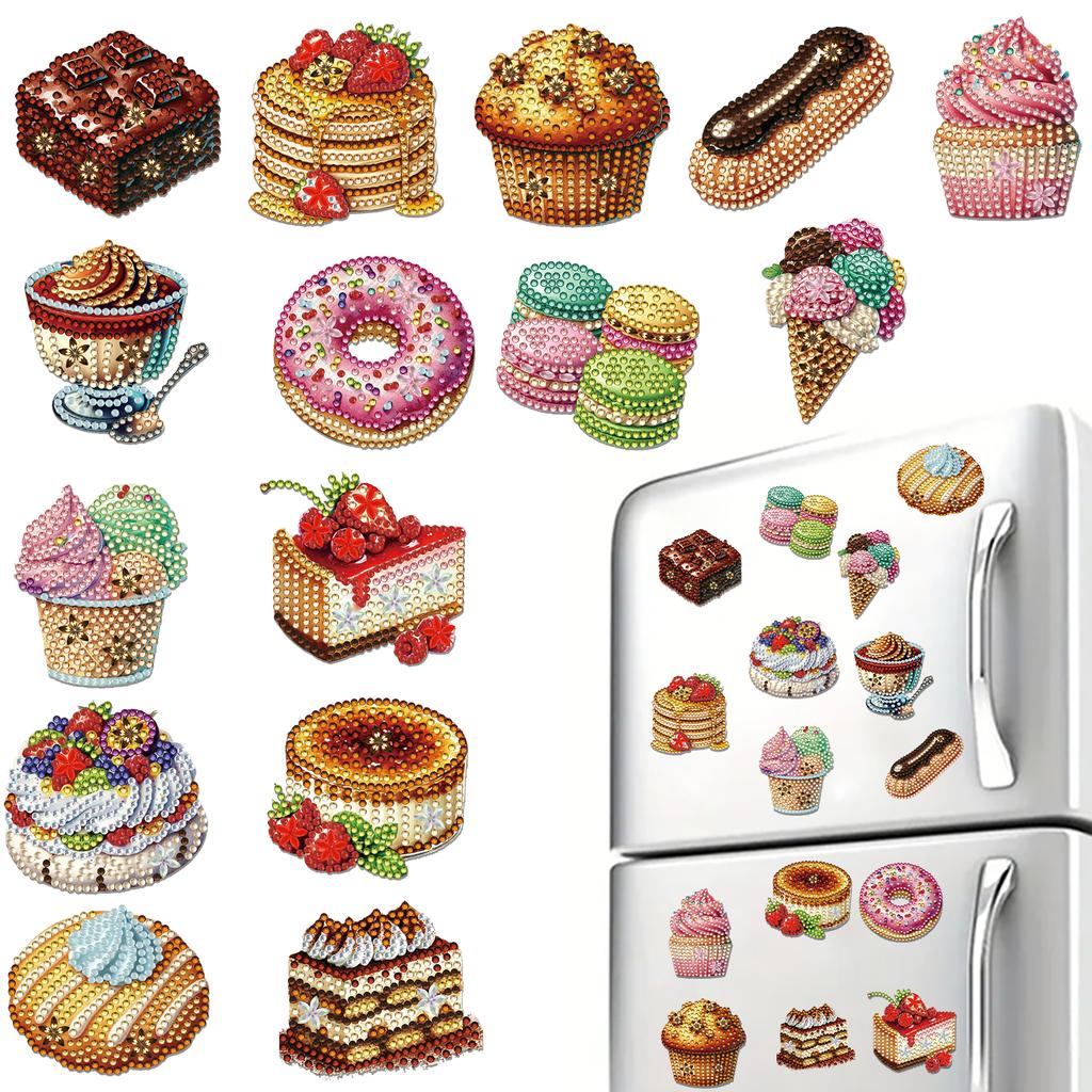 15 st 2D/Platt Akryl DIY Konst Kylskåpsmagnet Kylskåpssticker Specialformad Borr för Vuxna Nybörjare Heminredning