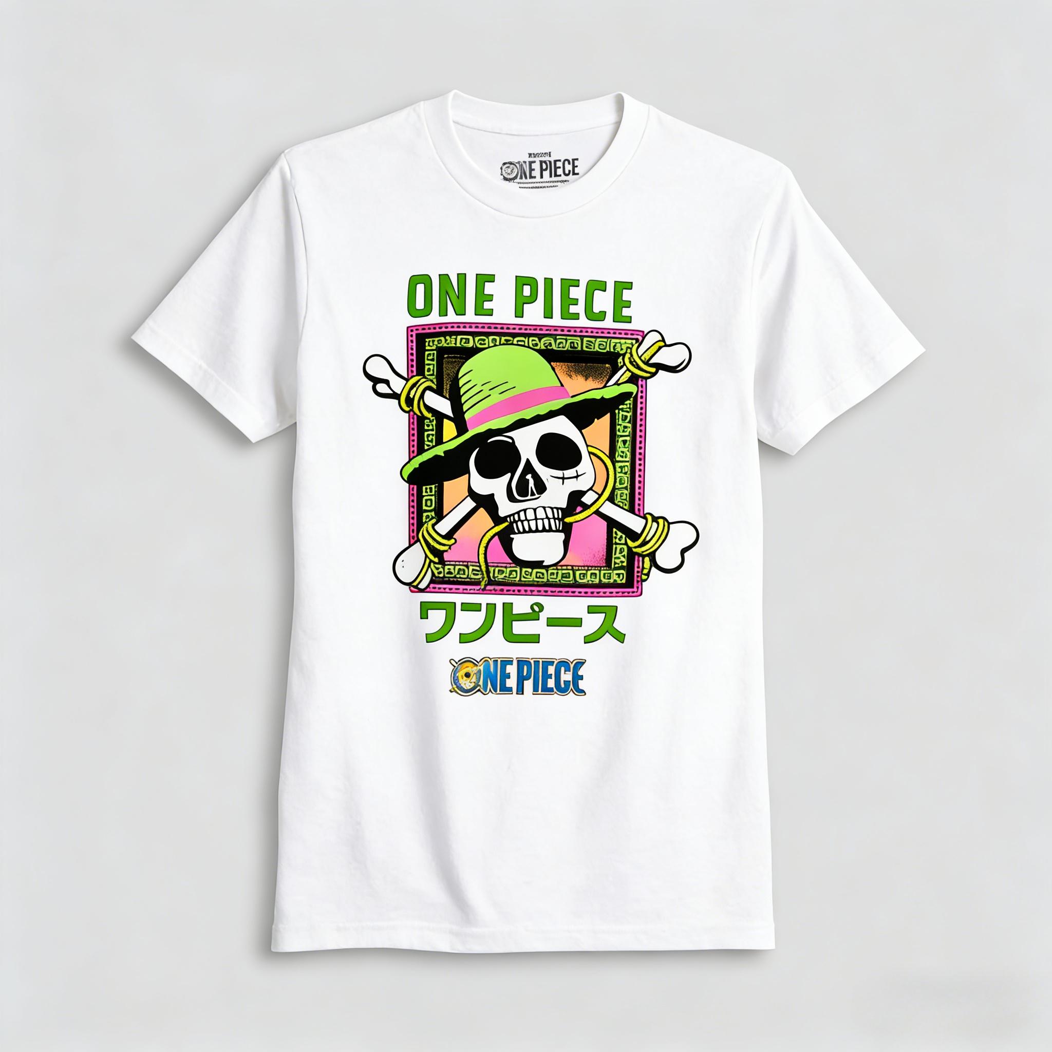 2026 Summer New purecotton One Piece Chopperanime character skeleton pattern ventilate Short SleeveTshirt Round ventilate shirt M