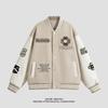 Spring Autumn Men Women Patchwork Baseball Couples Coats Harajuku High Street American Style Embroidery Flight Stand Collar softshell Jacket