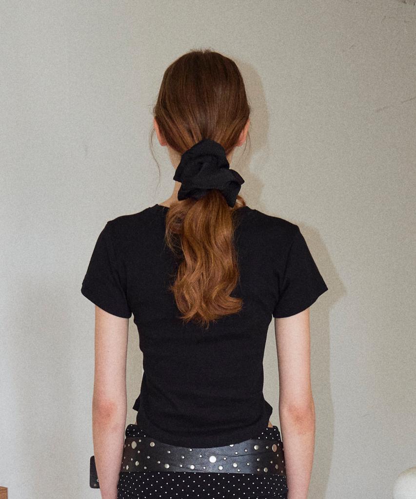 Loginaenloji Angel Cat Printed T-Shirt Black