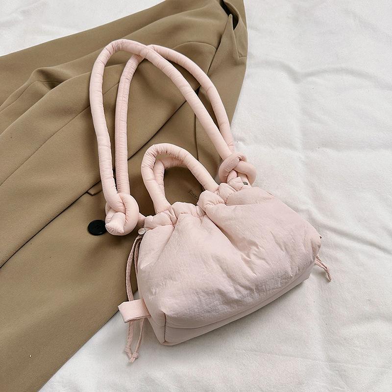 Damskie pikowane torby na ramię Mała puszysta bawełniana nylonowa puchowa torba crossbody Mini torebki damskie Projektant mody