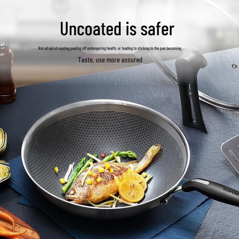 Supor 304 Stainless Steel Honeycomb Wok