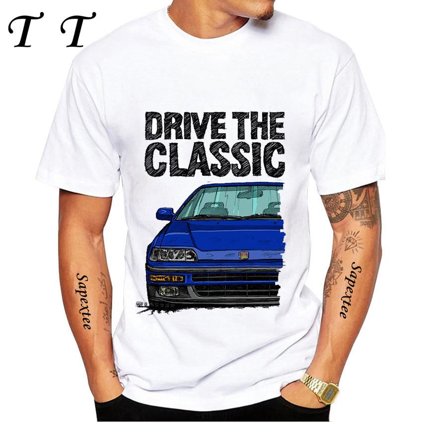 Guida La Classica CRX JDM Civic Type R Maglietta Nuova Uomo Manica Corta Ragazzo Top Casual Leggenda Giapponese Re del Drift Magliette Bianche
