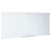 Magnetic Glass Whiteboard, Dry Erase Board 72"x36", Wall-Mounted Large White Glassboard Frameless, with Marker Tray, an Eraser and 2 Markers, White
