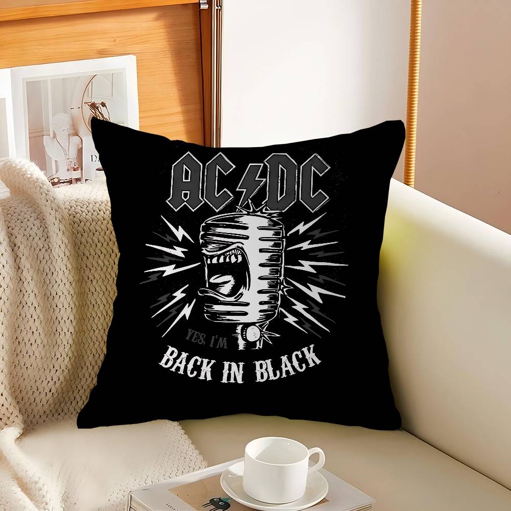 Music Art A-ACDC Pillow Gifts Home Office Furnishings Bedroom Sofa Car Cushion Cover Case 45x45cm