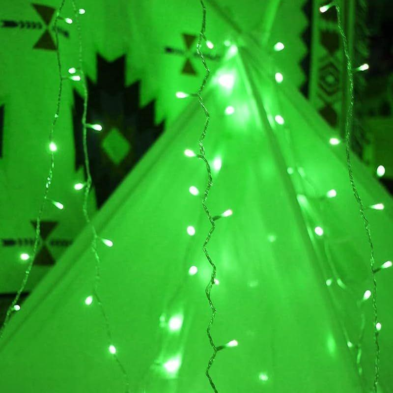 12 Meter (39Ft) LED Rice String Lights – Green Fancy Decorative Fairy Lights for Indoor Outdoor Use, Bedroom, Wedding & Festival Ambience Pack of 1