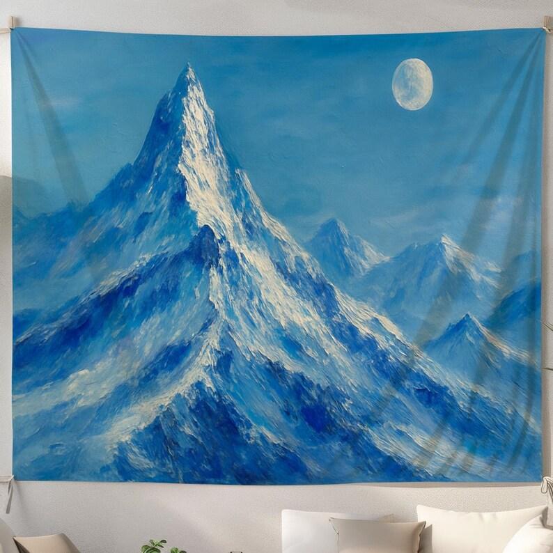 Ice Blue Mountains tapestry 75x100