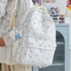 New backpack female Korean college students small floral literary and art fan schoolbag ins college style casual backpack