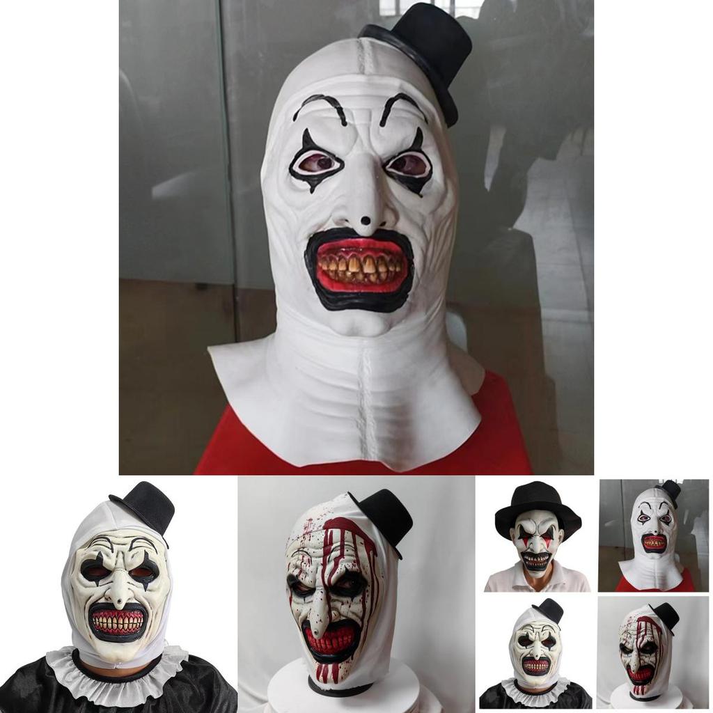 Terrifier Clown Latex Mask Halloween Party Costume Accessory For Cosplay And Themed Events