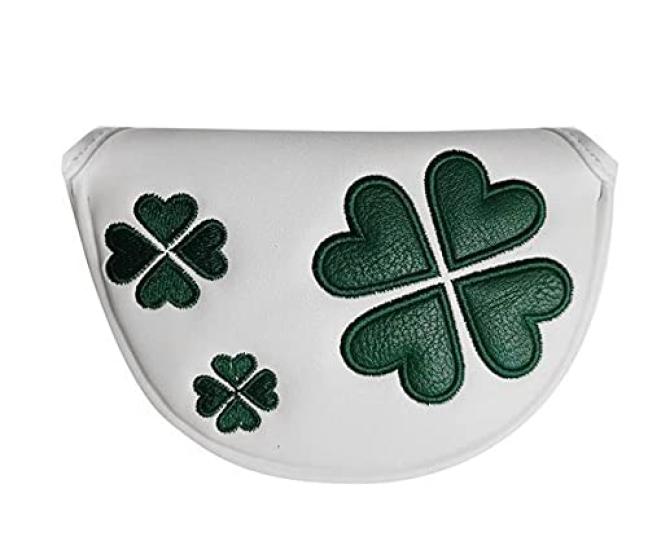 Select Plaza Putter Cover Golf Head Cover for Mallet Red Small Odyssey 2 Ball TaylorMade Spider Putter Clover Pattern Center Shaft (Green Small for