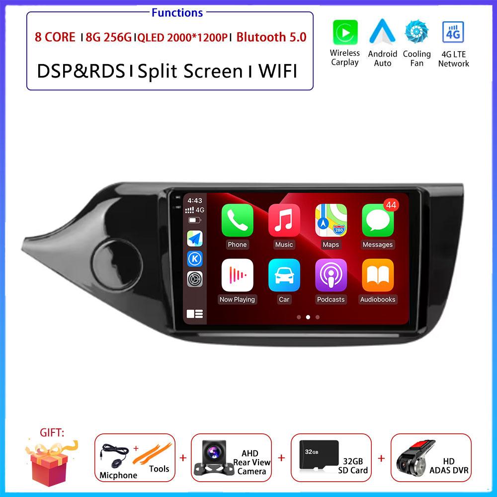 LHD 9" 4G Android OS For KIA CEED JD 2012 2013 - 2018 Car Radio Stereo Multimedia Video GPS Navigation Player QLED Screen BT 5.0