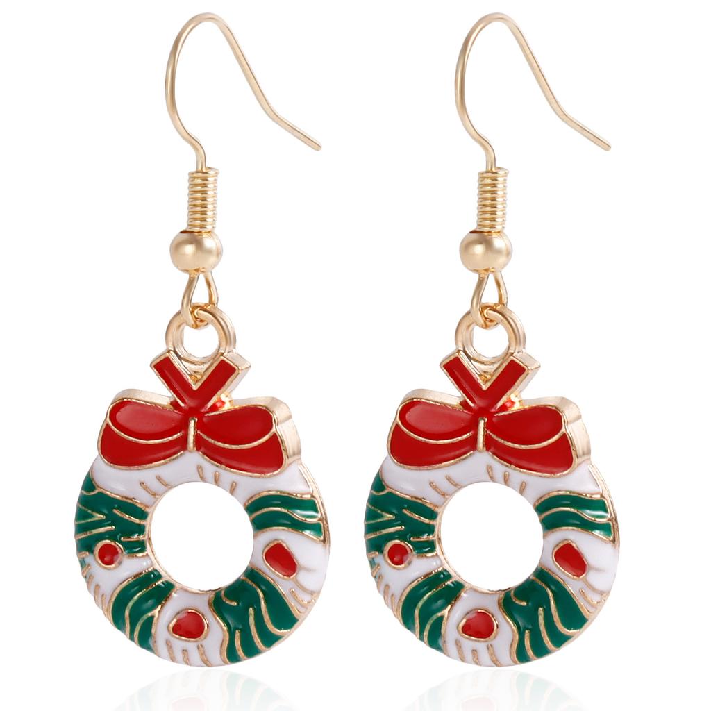 European and American Christmas earrings, new Santa Claus Elk snowflake earrings Christmas gifts