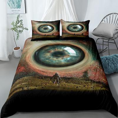 Ensemble Housse de Couette Space Eye UK Simple Double Queen US Twin Full King Size Ensemble de Linge de Lit