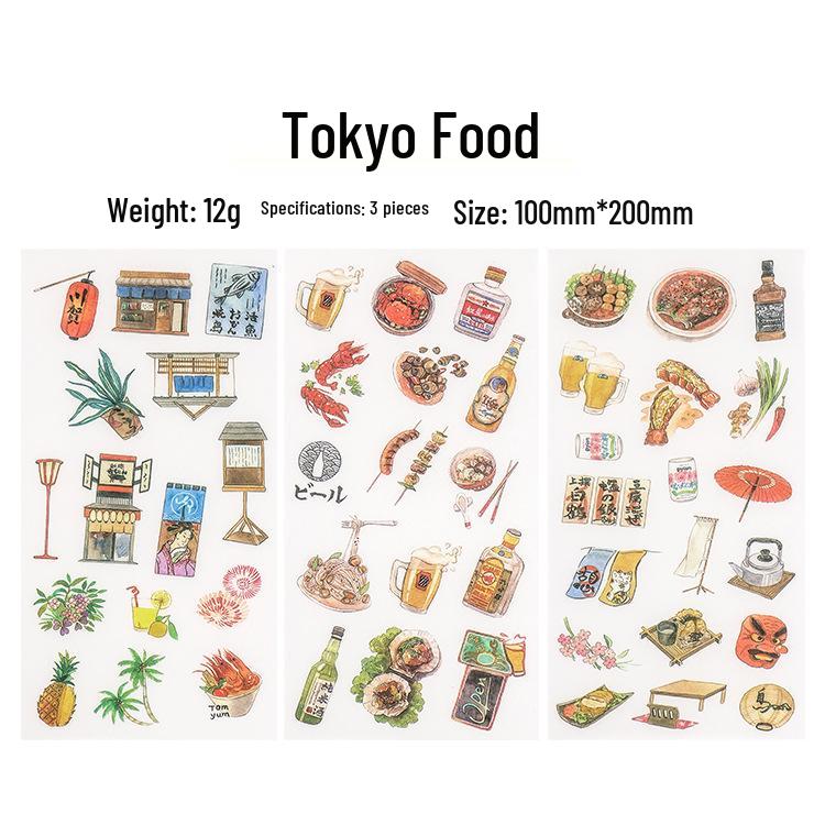 Handmade Fresh Style Stickers: 3 Sheets for DIY Albums & Journals