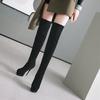 Large Size - Women's Shoes Waterproof Platform Over Knee Suede Boots Winter Women's Boots Skinny