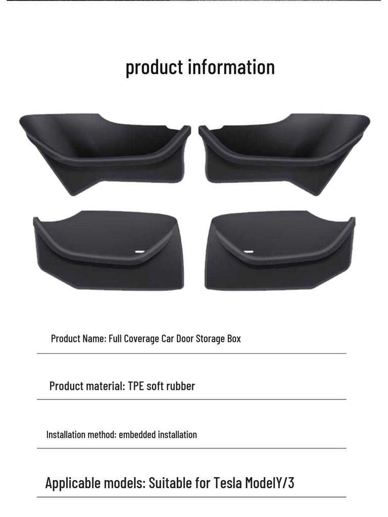 Tesla Model Y/3 Auto-Tür-Aufbewahrungsbox - Aktualisierte Version