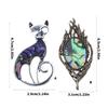 Elegante Katzen/Feder Brosche Kupferlegierung Leichte Designs Sicherer Verschluss Anstecknadel Für Tägliche Wear Accessoires