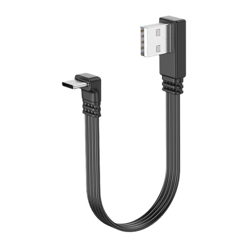 10CM-100CM Flat Flexible straight&Up & Down & Left & Right Angled 90 Degree Usb Male to Type C Male charging and Data Cable
