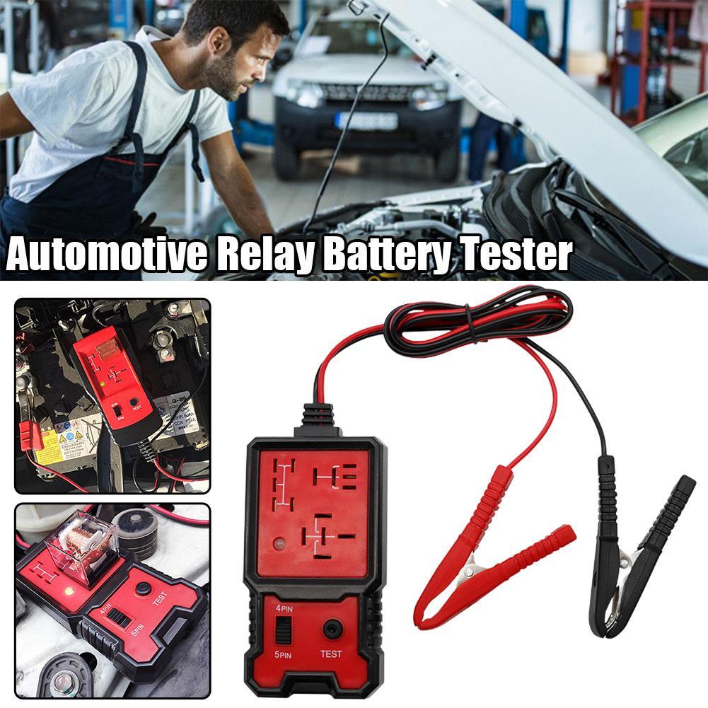 Auto-Relais-Tester Universell 12V Auto-Batterie-Prüfer Spannung LED-Anzeige Relais Elektronischer Tester Tester Automobil Leuchte M9u5