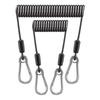 Anti-Lost Stretch Cord for Fishing Multipurpose Tools Fishing Safety Lanyard Retractable Coiled Tether with Carabiner