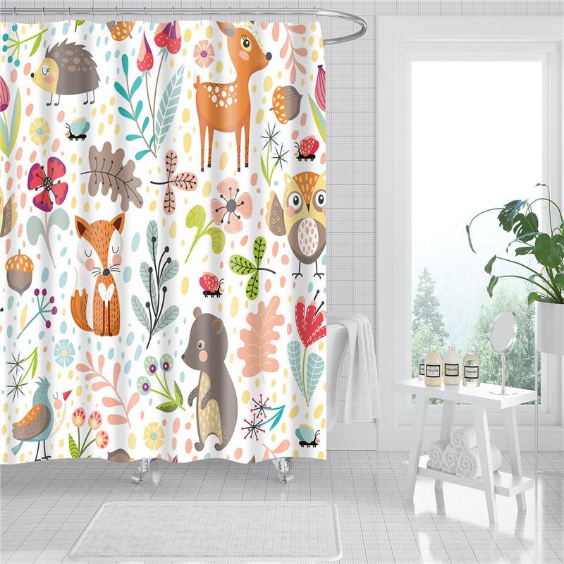 

Shower Curtain Set 3D Funny Oil Painting Waterproof Polyester Fabric Bathroom Door 180X200Cm Bath Curtains W60H190(CM)-1 Pcs