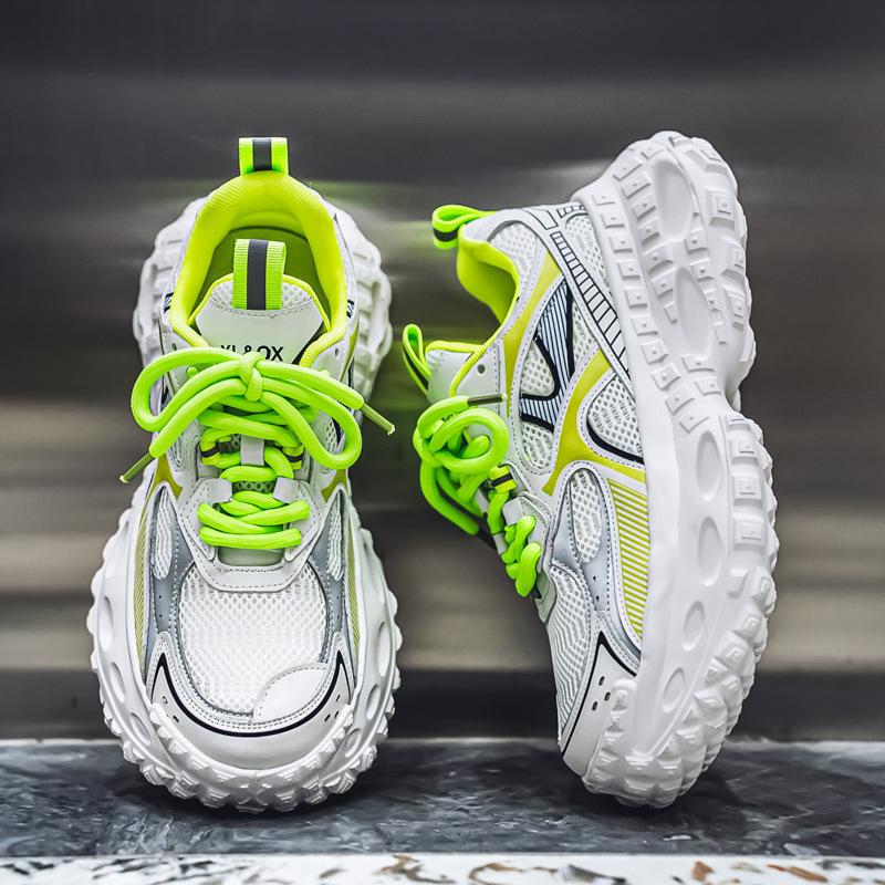 

Men s Trendy Shoes Spring and Autumn New Sports Shoes Thick Sole Versatile Student board Shoes White Casual Shoes 44