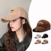 Women Plush Baseball Hat Fashion Couple Cap New Lamb Wool Baseball Cap