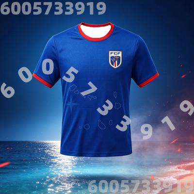 Camiseta de Fútbol Unisex Estilo Cabo Verde 2026-27 Corte Regular Manga Corta Camiseta de Fútbol Mapa de la Isla Transpirable Camisetas para Fans Familia Niños