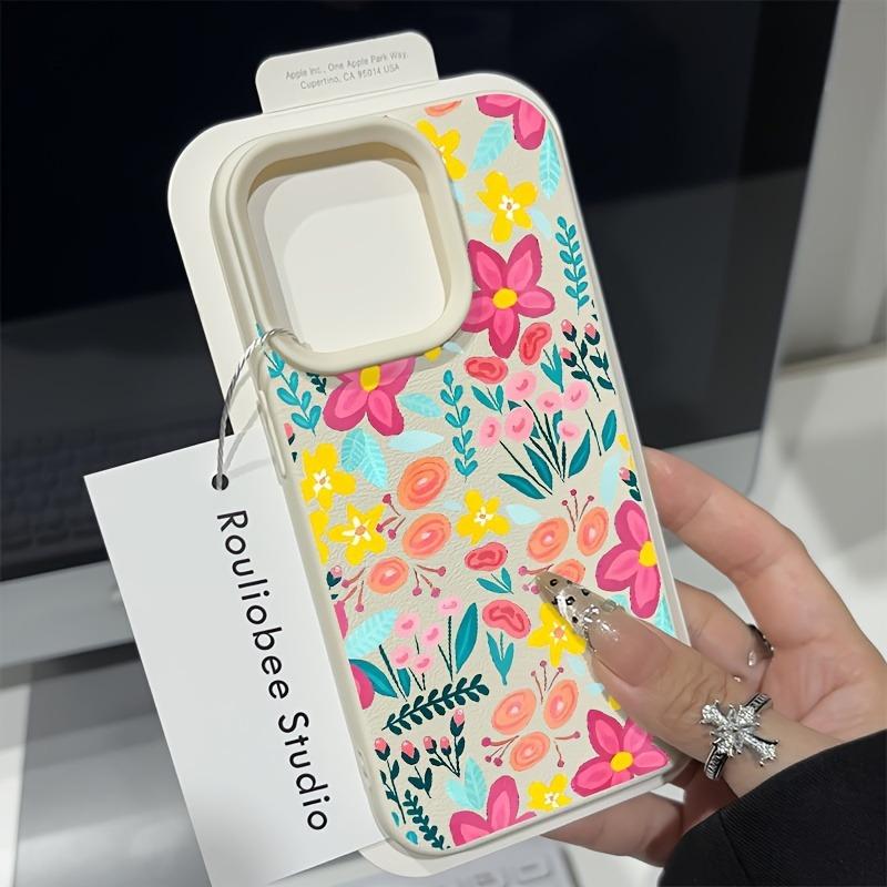 Flower Lichee Pattern Phone Case For iPhone 17 16 15 14 Pro Max 13 12 11 XS X XR 16E 16 Plus Air Shockproof Soft Silicone Cover