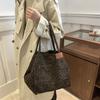 Chic Retro Leopard Print Shoulder Bag Stylish Fall 2024 Large Capacity Tote Handbag