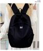 Creamy Yellow Large Capacity Backpack for Junior High and College Girls
