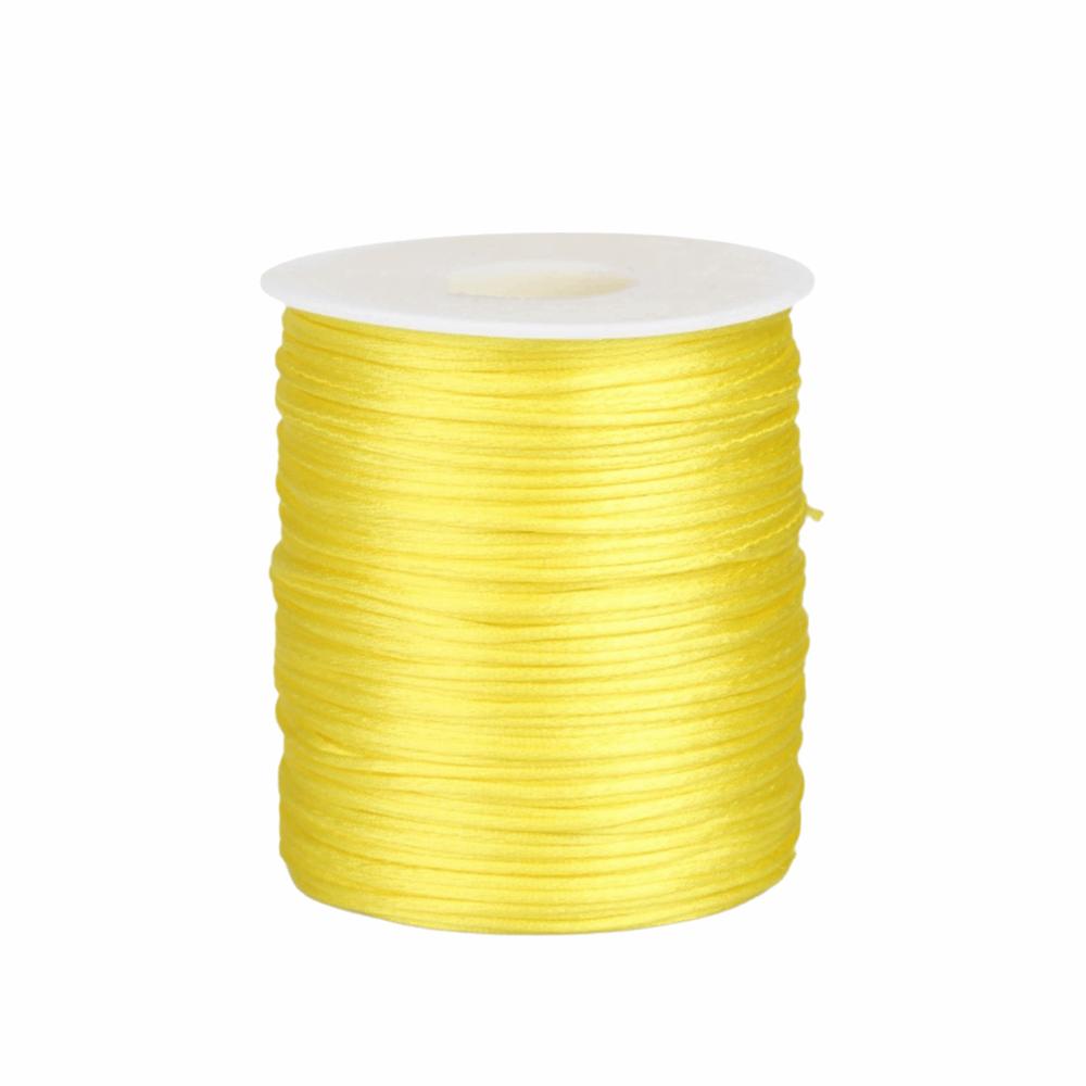 100m 1.5mm Braided Cord Solid Color Beading String Craft String Silk Rope  Chinese Knotting