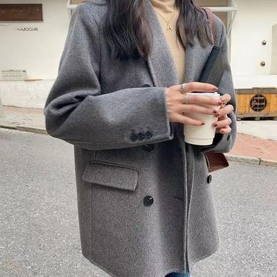 New Double-sided Wool Coat, Small Suit, Korean Style Loose Casual Woolen Coat