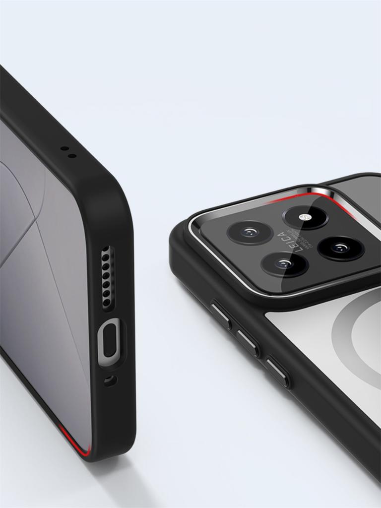 Luxury HD Transparent Shockproof Bumper Case For Xiaomi Mi 15 14 Pro Ultra For Magsafe Magnetic Wireless Charge Back Cover Shell