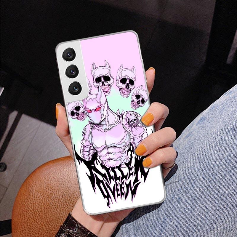 Anime JoJo Killer Queen Phnoe Case for Samsung Galaxy S26 S25 Edge S23 S24 Ultra S22 Plus S21 S20 FE Unique Cover Soft Coque Gal