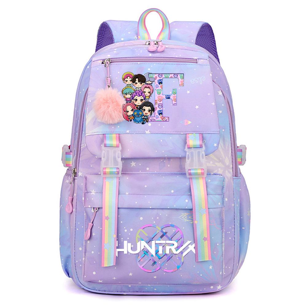 Anime K-Pop Dämonenjäger Bedruckter Wasserdichter Rucksack mit großem Fassungsvermögen Teenger Schüler Mädchen Junge Schultasche Buchtasche Damen Wasserdichte Reisetasche Rucksack