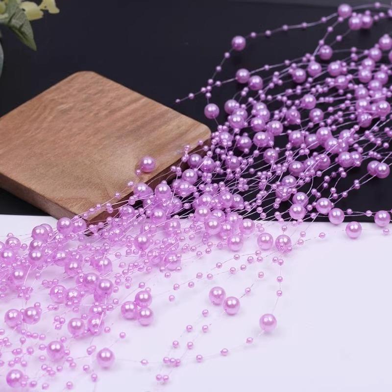 Faux Pearl Fringe Chain Artificial Pearls String DIY Handmade Jewelry Accessories Bridal Hair Accessories Bouquet Decor
