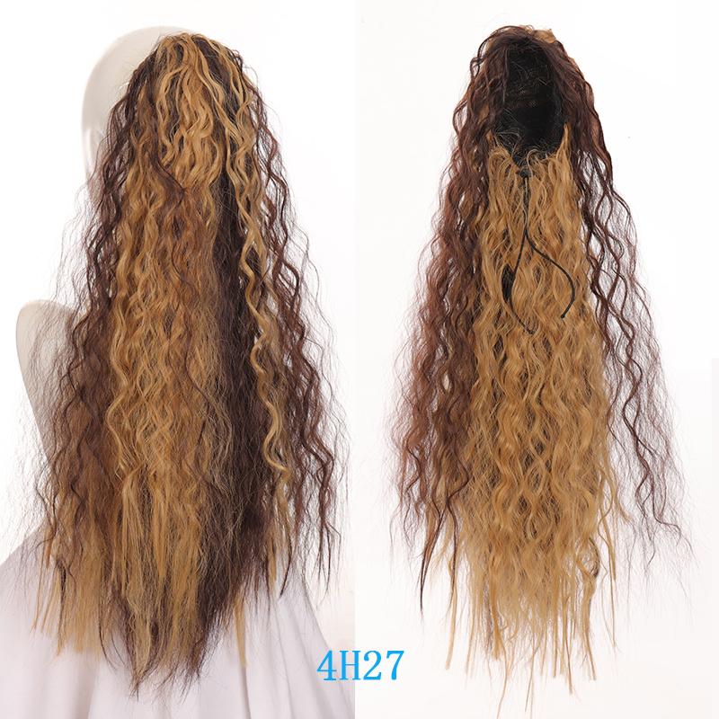 Drawstring Puff Long Kinky Afro Curly Ponytail Synthetic African American Hair Extension Ponytail Clip In Hairpiece