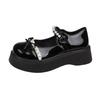 French Xiaoxiangfeng Muffin Mary Jane Single Shoes Women's 2025 Spring and Summer New Platform with Skirt Pearl JK Small Leather Shoes