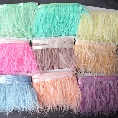Ostrich Feather Trim 10-13cm for Dress & Dance Skirt Decoration - Clothing Accessory
