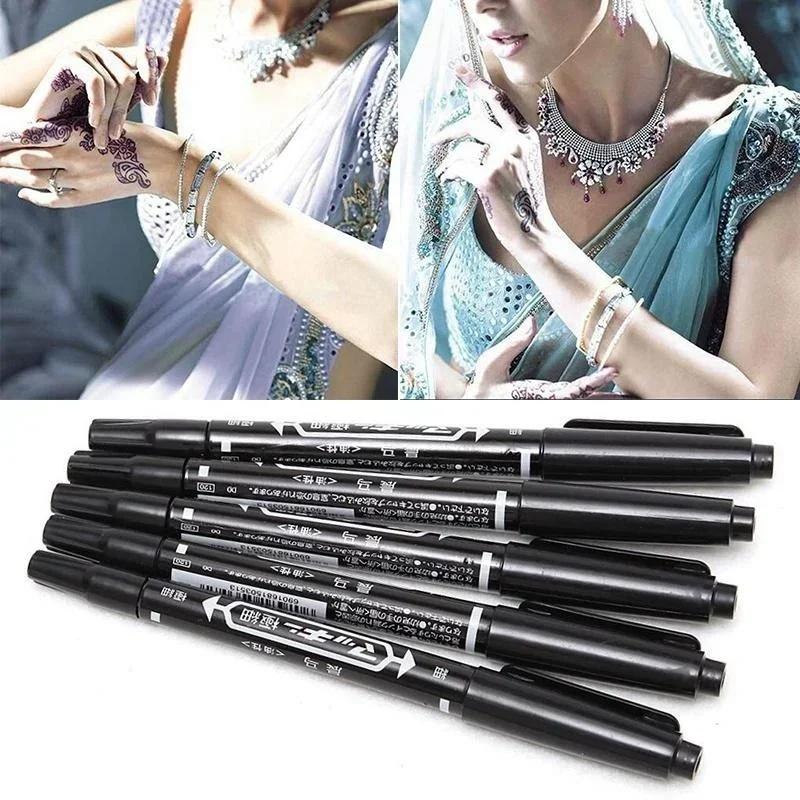 NEW 10Pc Double-end Marker Pen Hook Line Pen Scratch Painting Repair Pen Stationery Easy To Use and Easy To Carry