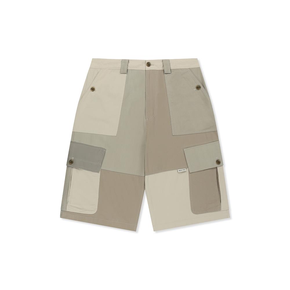 [Matinkim] Patchwork Cargo Bermuda Pants for Men L