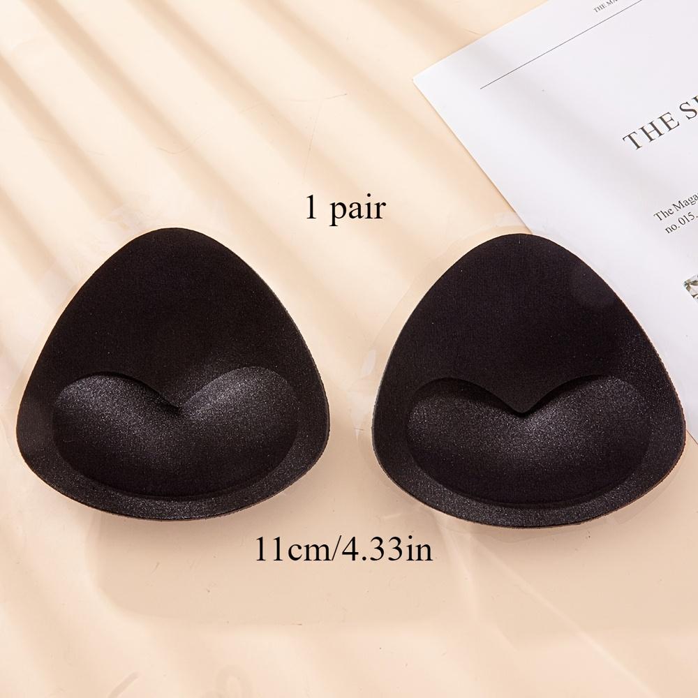 

1 Pair Of Self-Adhesive Bikini Bra Pads, Specially Designed For Swimsuits, With Adjustable Size For Push-Up Effect, Thickened Version black