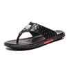 Summer pinch slippers leather woven pattern Beckham embroidered soft bottom non-slip sandals hot sale