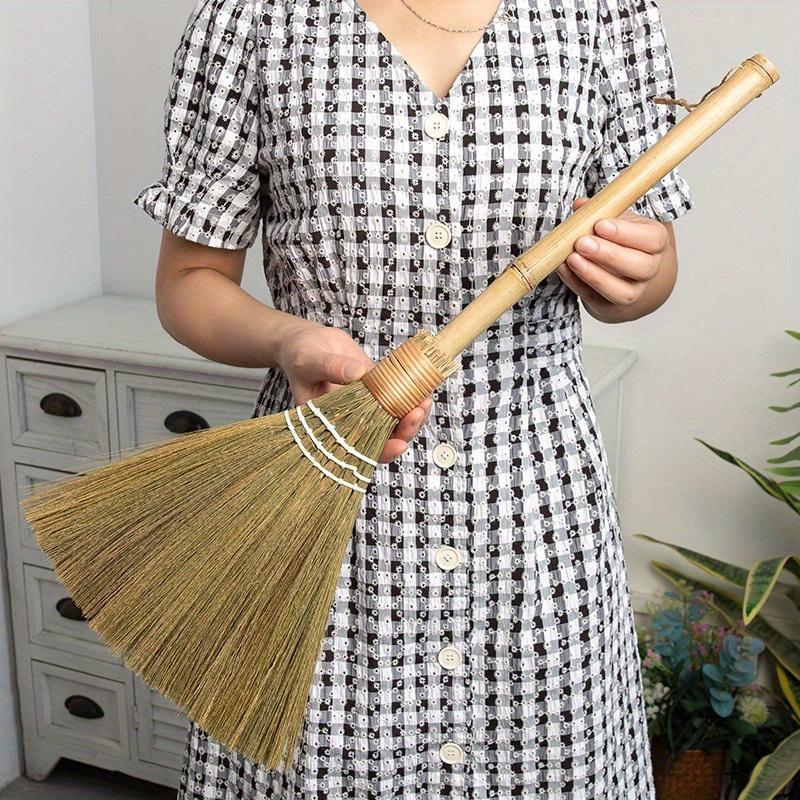 Huishoudelijke Vloerbezem, Houten Handvat Veegbezem voor het Verwijderen van Haar & Vacht