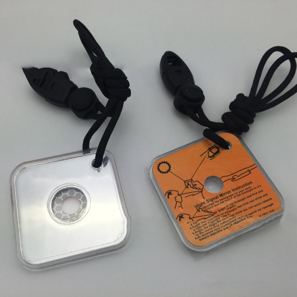 Outdoor Multifunctional Survival Emergency Rescue Reflective Signal Star Flash Mirror Tool