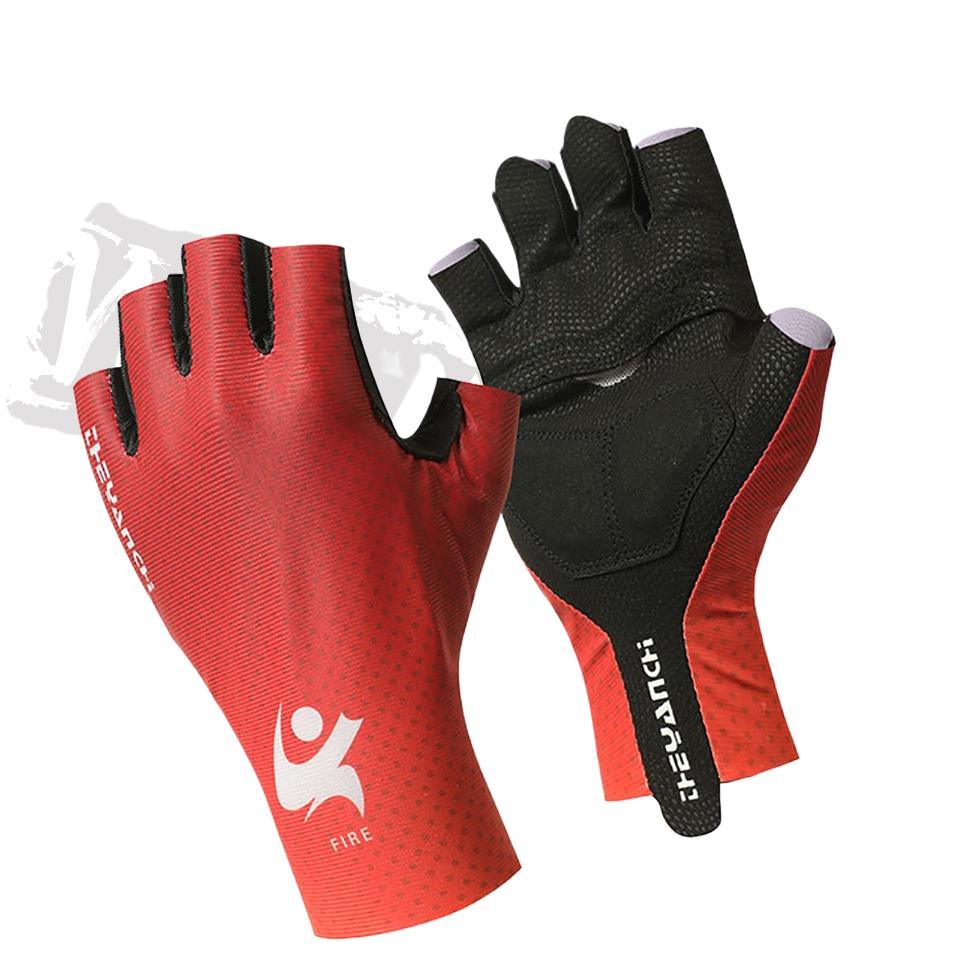 

Athletics Fishing Gloves Breathable Summer Anti-skid Fingerless Gloves for Outdoor Trekking Biking Kayaking Tackle High Quality Practical Daily Use M красный