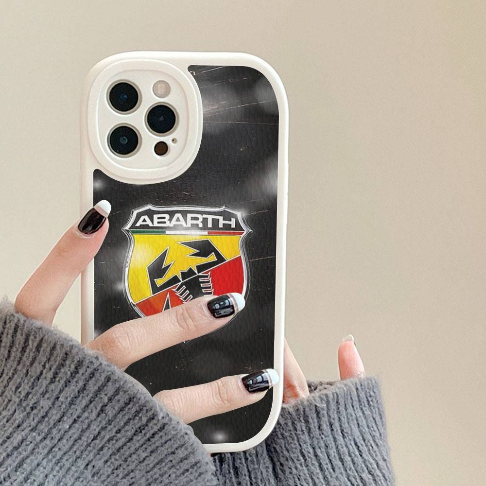 A-AbarthS-S LOGO Phone Case For IPhone 16 15 14 13 12 11 Pro Max Plus Leather Cover