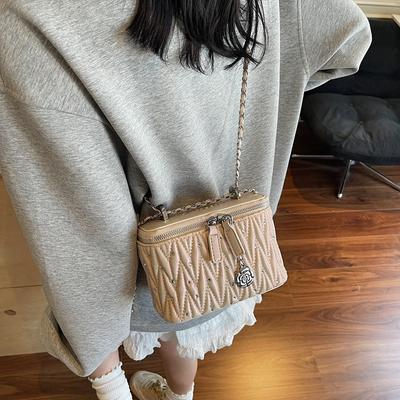 Raute Kettenhandtasche Damen 2025 neu trendige Mode kleine quadratische Tasche vielseitige Schultertasche Umhängetasche